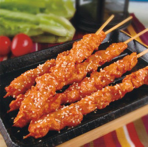 芝麻肉串鸡肉串图片