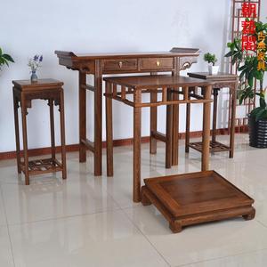 红木 span class=h>家具 /span>鸡翅木翘头案供桌仿古实木神台香案佛