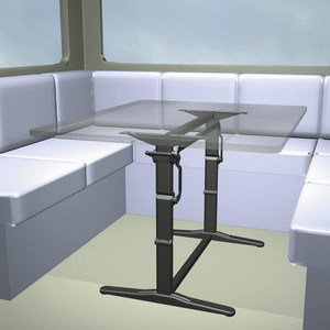 德国进口房车升降桌 房车桌子调节桌 折叠桌房车配件 房车桌腿