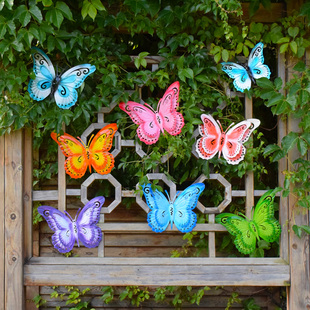 花园摆件户外园林仿真蝴蝶雕塑铁艺挂件装饰公园庭院景观雕塑小品