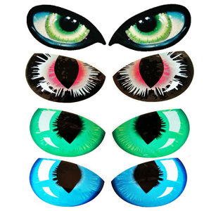 3d仿真猫眼 span class=h>贴纸 /span> 仿真彩色眼睛后视镜贴 反光