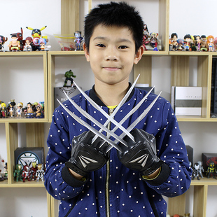 x战警金刚狼爪子武器道具儿童玩具的钢爪cos手套可穿戴万圣节服装