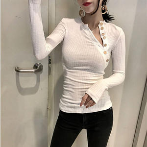 【紧身t恤女长袖性感时尚价格】最新紧身t恤女