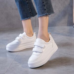 百搭秋冬白色运动鞋坡跟内增高小白鞋单鞋女2