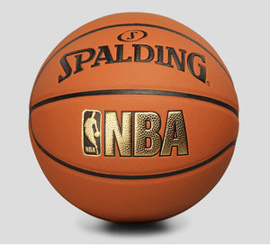 斯伯丁 span class=h>篮球 /span> nba金色logo室内室外pu耐打男子