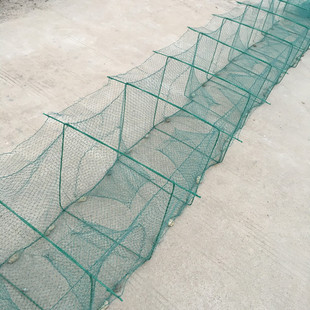 有节14米40*40大号捕鱼笼带翅地虾笼渔网捕鱼网拦河网捕鱼笼鱼网