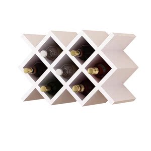 酒格子菱形实木图片