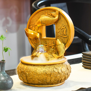 class=h>树 /span>店铺招财办公室家居装饰假山聚宝盆喷泉