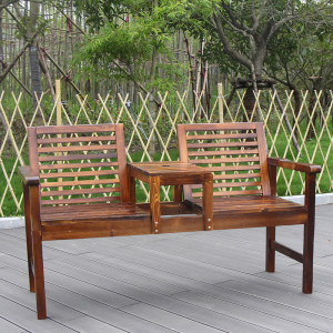 碳化防腐木椅子图片