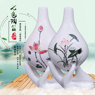 时之笛陶笛6孔初学学生送教材乐器儿童彩绘成人c调挂绳入门ac笛子