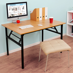 长方形可折叠餐桌电脑桌台式家用办公桌会议桌简易书桌长条桌子
