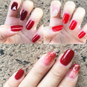 指甲油套装酒红色不可剥图片