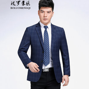 秋冬新款爸爸装春秋男西装大码休闲西服中老年