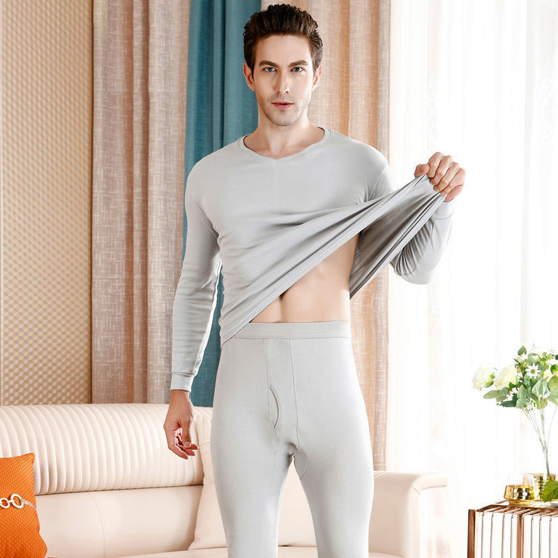 冬季纯棉秋衣秋裤男士女士套装