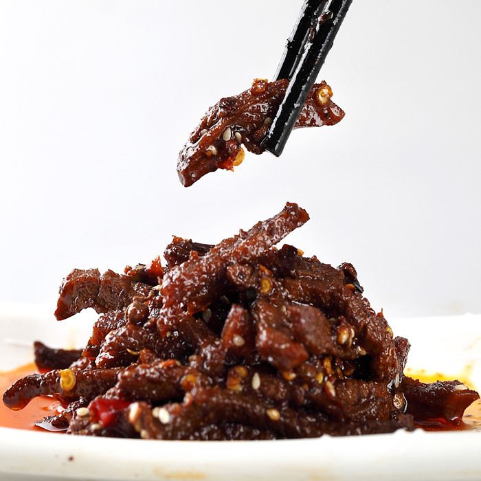 私房菜 四川自制麻辣牛肉干 手工香辣川味冷香冷吃牛肉条 包邮