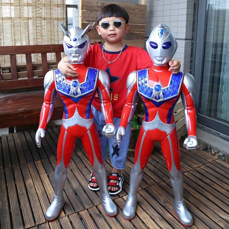 超大号奥特曼玩具男孩儿童迪迦泰罗赛罗银河超人变身器变形套装