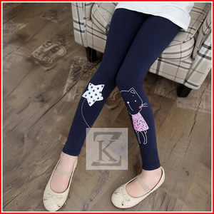 纯棉外穿衣服儿童打底裤女 安全裤 女童七分休闲秋白色女宝宝童装