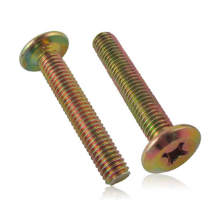 实木家具配件螺栓倒边t螺钉 平头倒边t十字螺丝钉m6*35-m6*