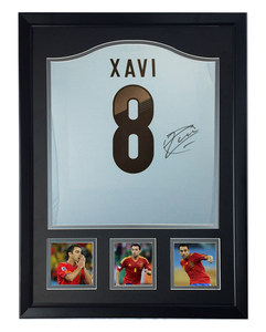  span class=h>哈维 /span> 西班牙国家队 亲笔签名 足球服 span