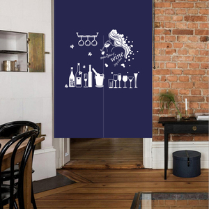 布艺个性酒吧门帘复古半帘风水隔断帘厨房卫生间玄关装饰布帘定制