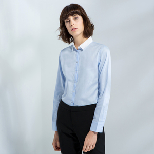 方领秋季其它深卡其布色纯色衬衫图片