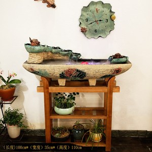 鱼池喷泉鱼缸盆景加湿器水景摆图片