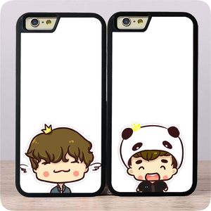 大成胜利动漫q版iphone6s/ se/6plus手机壳硅胶边框保护套金属包