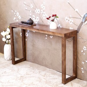 简约现代玄关桌玄关台条案条几中式实木靠墙窄长条桌子欧式玄关柜