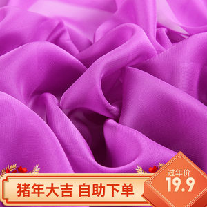紫罗兰雪纺丝巾薄款女士优雅紫色 span class=h>围巾 /span>2019新款