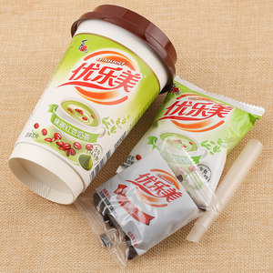 优乐美抹茶红豆味奶茶65g单杯装早餐冲饮喜之郎奶茶粉饮料速溶