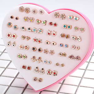 简约时尚塑料防过敏消毒棒耳钉耳环饰品 36对盒装 span class=h>全场 