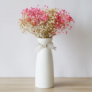 装满天星干花的花瓶 欧式