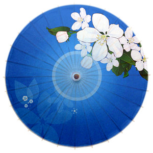 泸州油纸伞蓝色经典实用防雨防晒影视拍照道具古风工艺装饰桐油伞