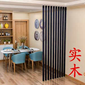 新中式实木条格栅办公室餐厅客厅房间立柱装饰玄关竖条屏风 span
