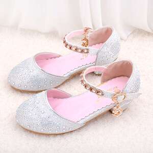 公主鞋学生模特比赛演出搭配 span class=h>儿童 /span>晚礼服裙白色