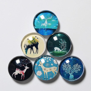 韩国水晶玻璃冰箱贴创意可爱卡通磁贴铁磁力贴装饰贴照片留言板贴