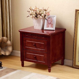 床头柜红胡桃木色图片