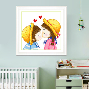 class=h>十字绣 /span>2019新款情侣一对卧室可爱浪漫小件型简单线绣