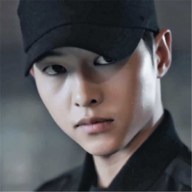 太阳的后裔同款帽子宋仲基棒球帽 跑男弯檐鸭舌帽韩版黑色嘻哈帽