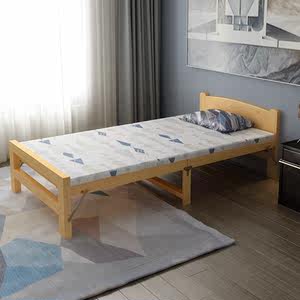 午睡床1米1宽的家用硬木板实木 span class=h>单人床 /span>90cm小