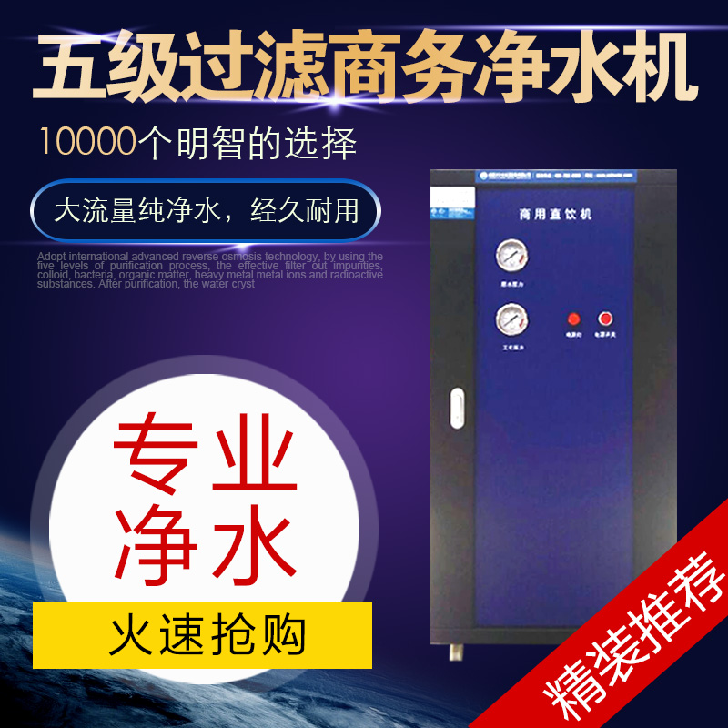 汐汐 厂家直销 400G商用纯水直饮机800G工厂小区RO反渗透净水器