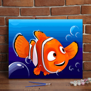 diy数字 span class=h>油画 /span>定制卡通动漫动物儿童手绘 span