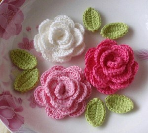 手勾花立体手钩花 diy span class=h>毛线 /span>花 勾编花窗帘花