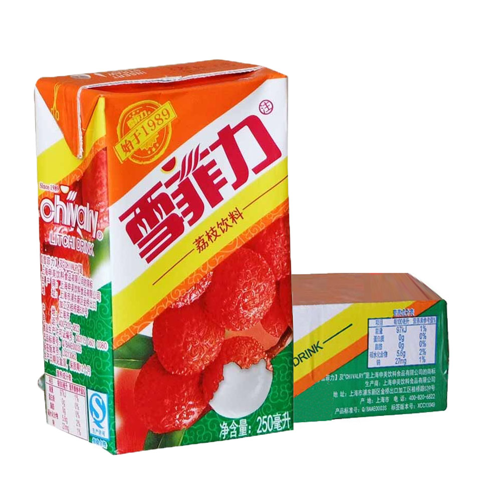 雪菲力荔枝汁饮料250ml24盒整箱果味饮料雪菲力饮料上海3箱包邮