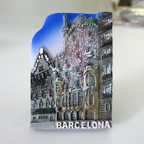 西班牙名建筑 高迪 巴特罗之家 旅游纪念冰箱贴 树脂雕刻