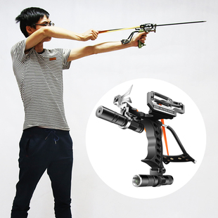 教官4代 警犬激光红外线瞄准判官三不锈钢金属器户外精准弹弓