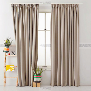 浅驼色浅棕纯色单色全遮光布    窗帘遮光衬布厚重垂感好现代简约