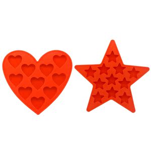 class=h>巧克力 /span> span class=h>模具 /span>硅胶星形爱心冰格 