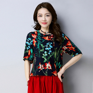 民族风女装复古花衣服 span class=h>印花 /span> span class=h>灯笼