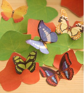 梦江南 可爱创意蝴蝶便利贴纸 装饰便签贴 手工diy影集配件